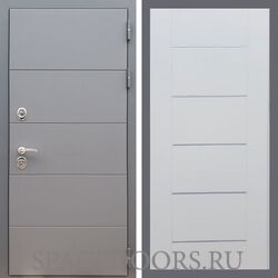 Входная дверь REX Арт Графит B03 молдинги белый ясень