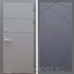 Входная дверь REX Арт Графит ФЛ-291 силк титан