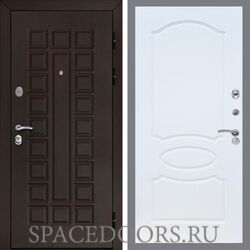 Входная дверь REX Сенатор CISA ФЛ-128 белый ясень