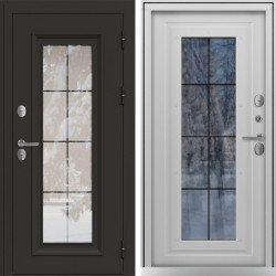 Входная дверь Command Doors Аляска Браун Белый матовый