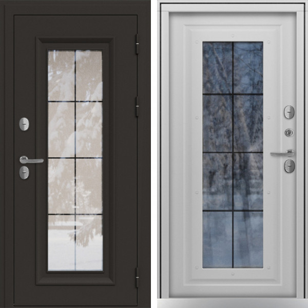 Входная дверь Command Doors Аляска Браун Белый матовый