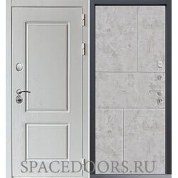 Входная дверь Command Doors Chalet White 38 Бетон молочный