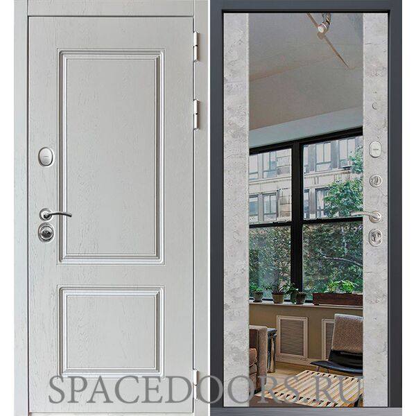 Входная дверь Command Doors Chalet White 3z бетон молочный