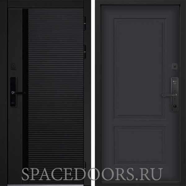 Входная дверь Command doors Cyber Horizon 05 Графит Серый