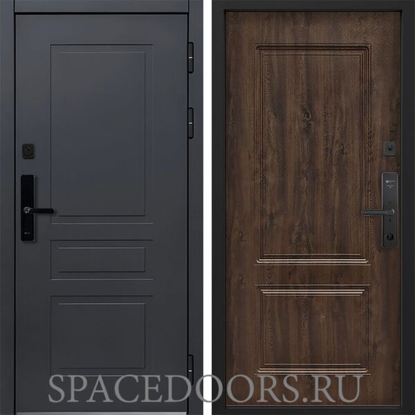 Входная дверь Command doors Cyber lord 61 Темный дуб