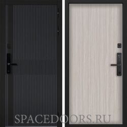 Входная дверь Command doors cyber matrix grey 00 Белая лиственница