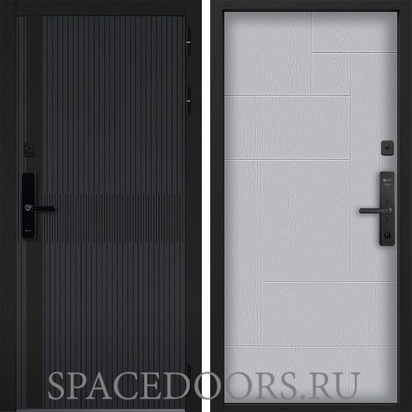 Входная дверь Command doors cyber matrix grey 46 Альберо Браш