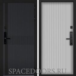 Входная дверь Command doors cyber matrix grey 03 Белый матовый