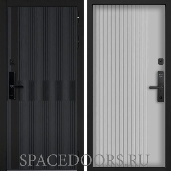 Входная дверь Command doors cyber matrix grey 03 Белый матовый