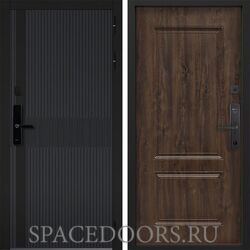 Входная дверь Command doors cyber matrix grey 61 Темный дуб