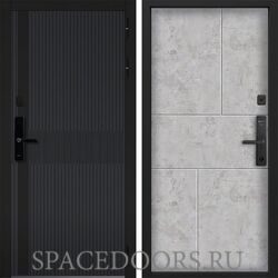 Входная дверь Command doors cyber matrix grey 38 Бетон молочный