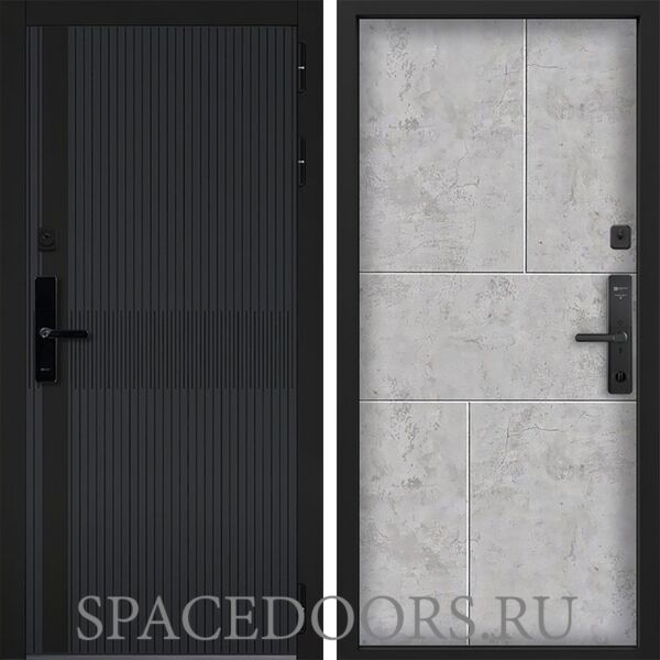 Входная дверь Command doors cyber matrix grey 38 Бетон молочный