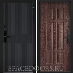 Входная дверь Command doors cyber matrix grey 15 Дуб коньяк