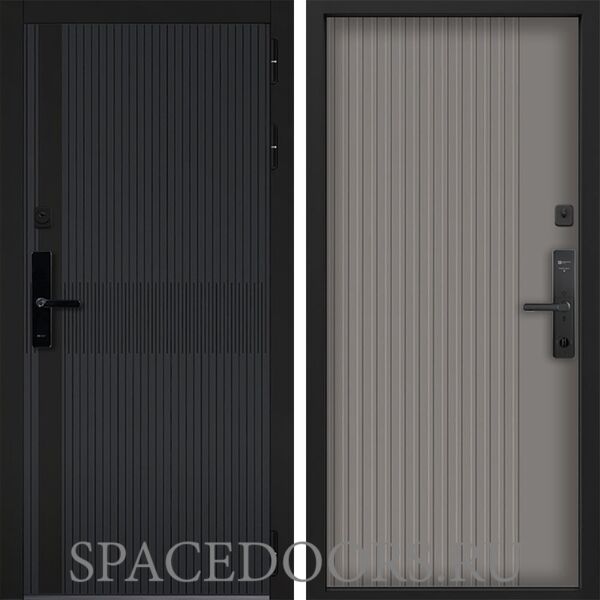 Входная дверь Command doors cyber matrix grey 03 Кварц софт