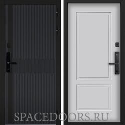 Входная дверь Command doors cyber matrix grey 05 Белый матовый