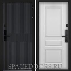 Входная дверь Command doors cyber matrix grey 02 Белый Матовый