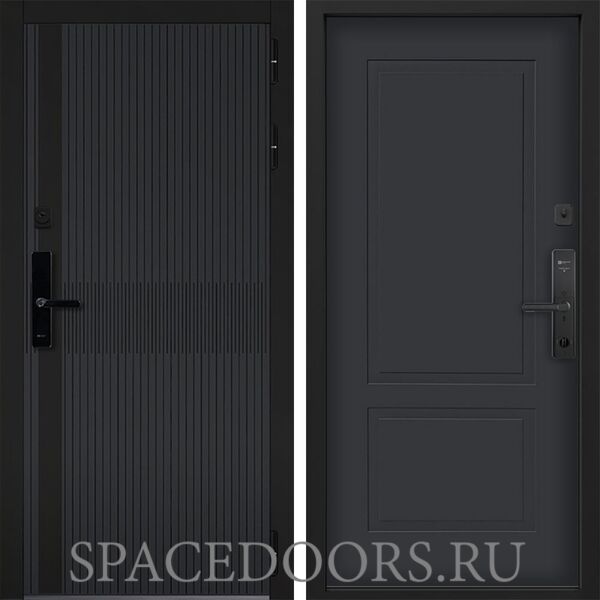 Входная дверь Command doors cyber matrix grey 05 Графит Серый