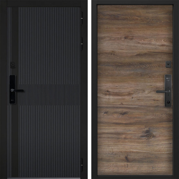 Входная дверь Command doors cyber matrix grey 00 Дуб Бомонт
