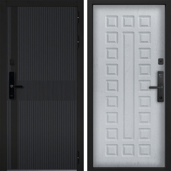 Входная дверь Command doors cyber matrix grey 01 альберо браш грей