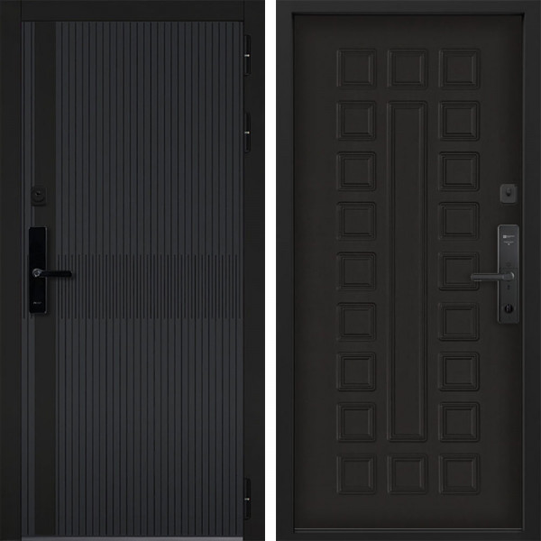 Входная дверь Command doors cyber matrix grey 01 Венге