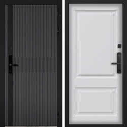 Входная дверь Command Doors Cyber Matrix grey 05 Белый матовый (новая)
