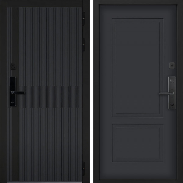 Входная дверь Command doors cyber matrix grey 05 Графит Серый