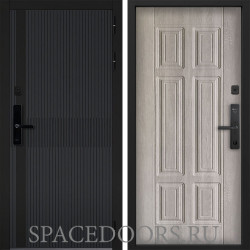 Входная дверь Command doors cyber matrix grey 15 Дуб крем