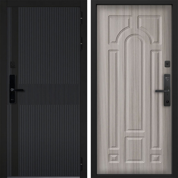 Входная дверь Command doors cyber matrix grey 17.02 Сандал Белый