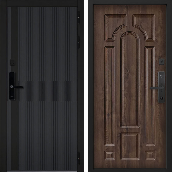 Входная дверь Command doors cyber matrix grey 17.02 Темный Дуб