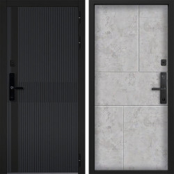 Входная дверь Command doors cyber matrix grey 38 Бетон молочный