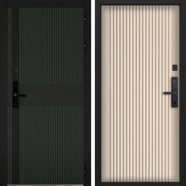 Входная дверь Command Doors Cyber matrix oliva 11 Капучино софт