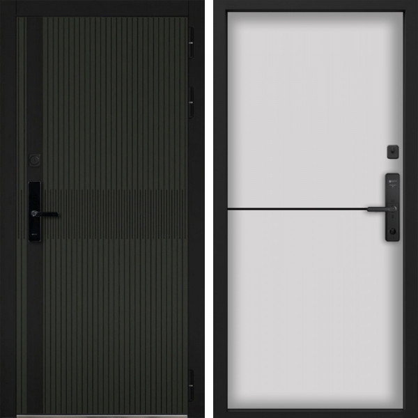 Входная дверь Command Doors Cyber matrix oliva 12 Белый матовый