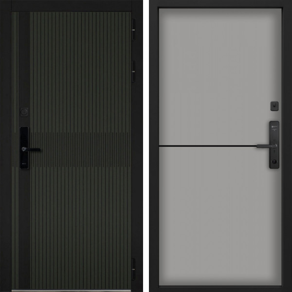 Входная дверь Command Doors Cyber matrix oliva 12 Грей софт