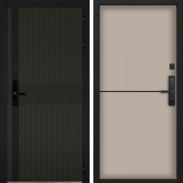 Входная дверь Command Doors Cyber matrix oliva 12 Капучино софт