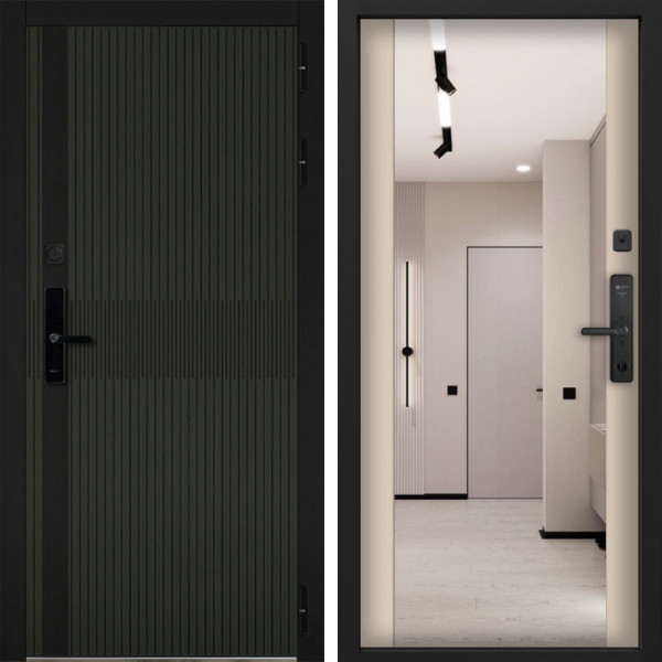 Входная дверь Command Doors Cyber matrix oliva 3Z Капучино софт