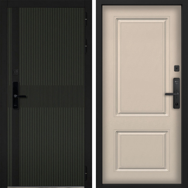 Входная дверь Command Doors Cyber matrix oliva 61 Капучино софт