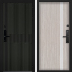 Входная дверь Command doors Cyber matrix oliva 6S Белая Лиственница