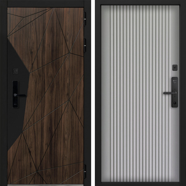 Входная дверь Command Doors Cyber Shelwood 11 Грей софт