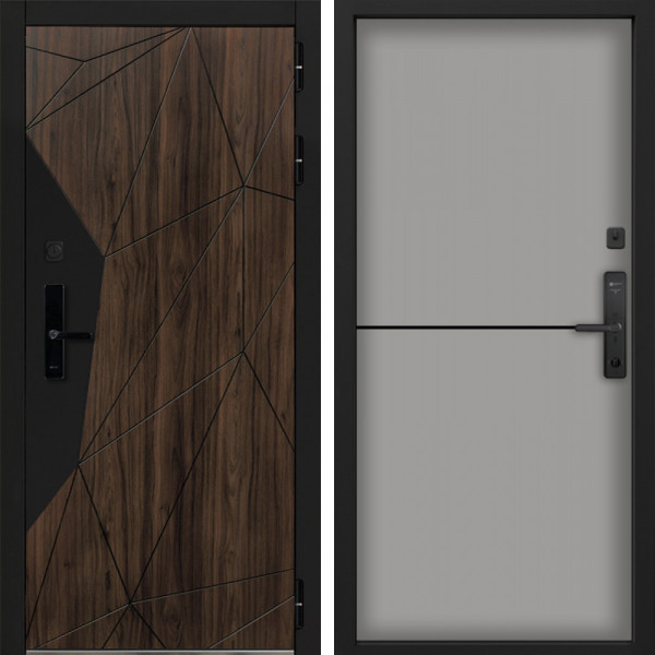 Входная дверь Command Doors Cyber Shelwood 12 Грей софт