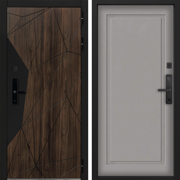 Входная дверь Command Doors Cyber Shelwood 38 Грей софт