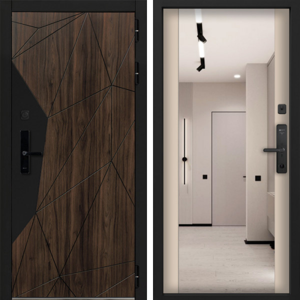 Входная дверь Command Doors Cyber Shelwood 3Z Капучино софт
