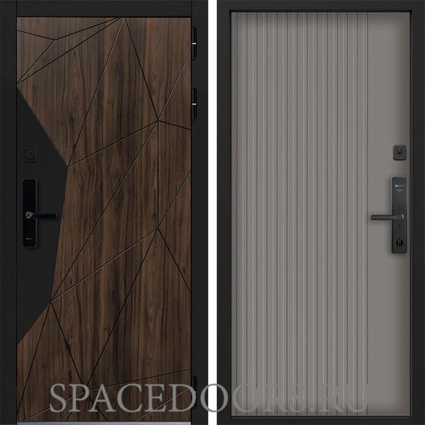 Входная дверь Command doors Cyber Shelwood 03 Кварц софт