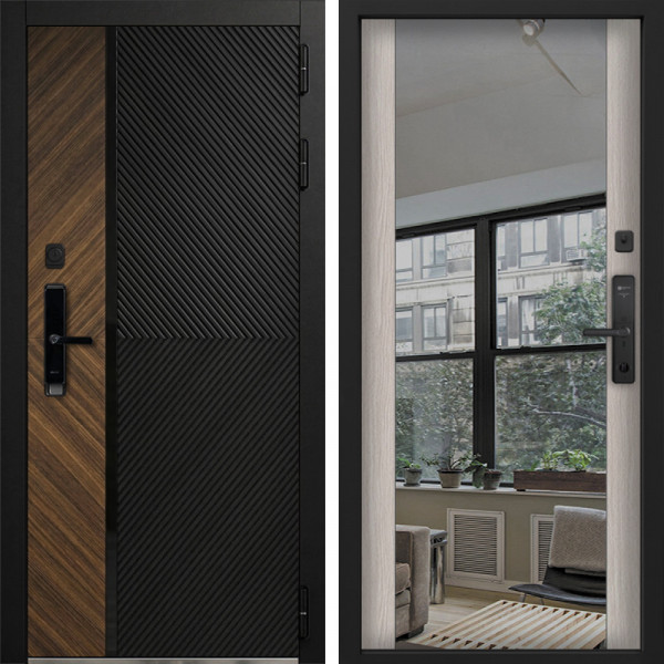 Входная дверь Command Doors Cyber Тессеракт 3Z Белая лиственница