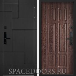 Входная дверь Command doors Cyber tetris black 15 Дуб коньяк