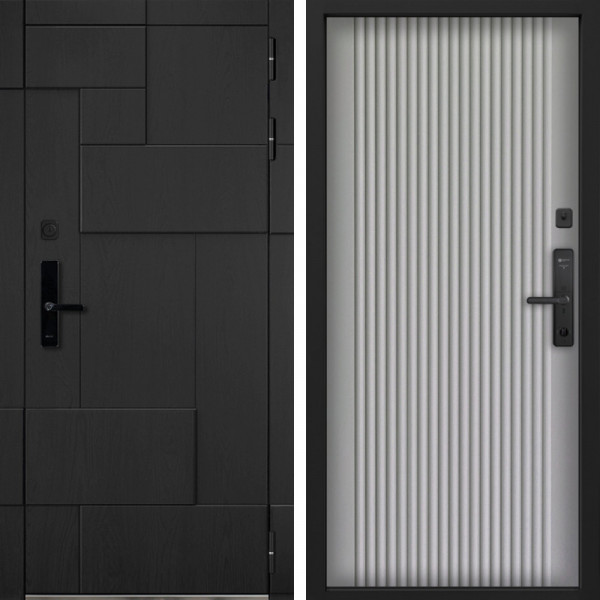 Входная дверь Command Doors Cyber tetris black 11 Грей софт