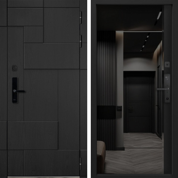 Входная дверь Command Doors Cyber tetris black 116Z Черный кварц