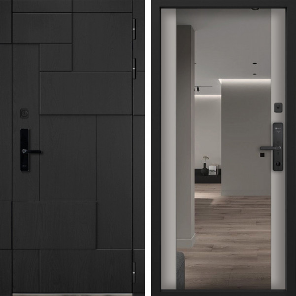 Входная дверь Command Doors Cyber tetris black 3Z Грей софт