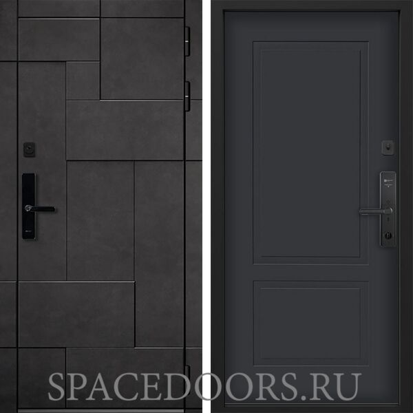 Входная дверь Command doors Cyber tetris grey 05 Графит Серый