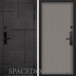 Входная дверь Command doors Cyber tetris grey 03 Кварц софт