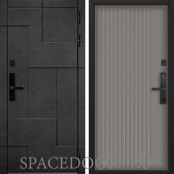 Входная дверь Command doors Cyber tetris grey 03 Кварц софт